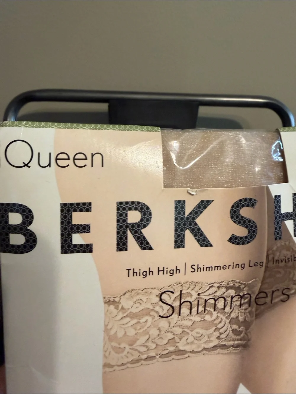 Vintage Berkshire Shimmers Lace Top Thigh High Stockings Queen 1 Candlelight